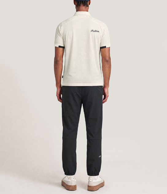 Malbon beige golf polo fabric detail