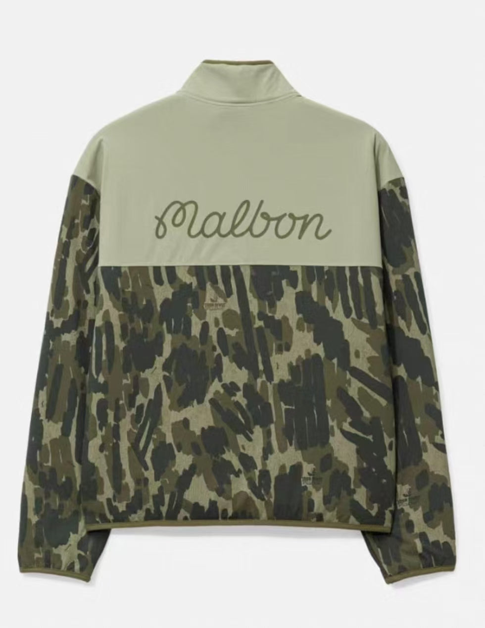 Malbon Tour Divot Camo Sherpa Jacket sherpa golf jacket front view
