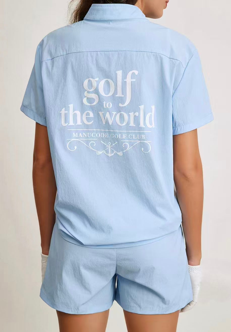 Manucode Women’s Autumn Water-Resistant Graphic Zip Golf Set in Blue - product view