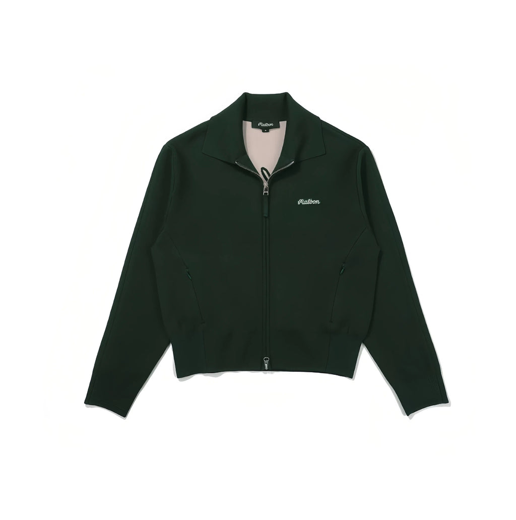 Malbon women's zip-up casual golf jacket — front view