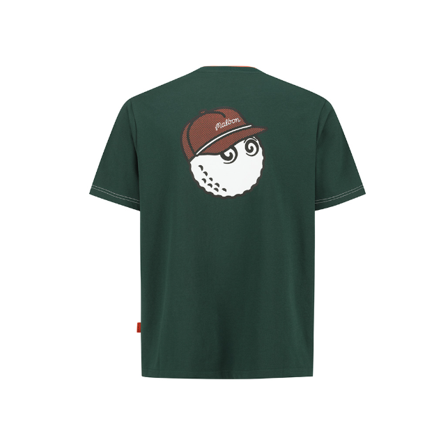 Malbon men's green graphic T-shirt back view