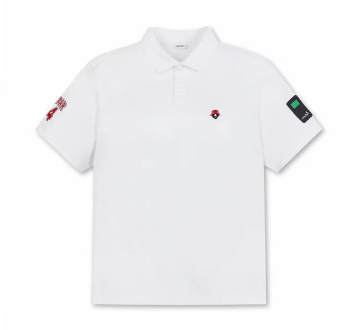 Golden Bear White cotton golf polo front view
