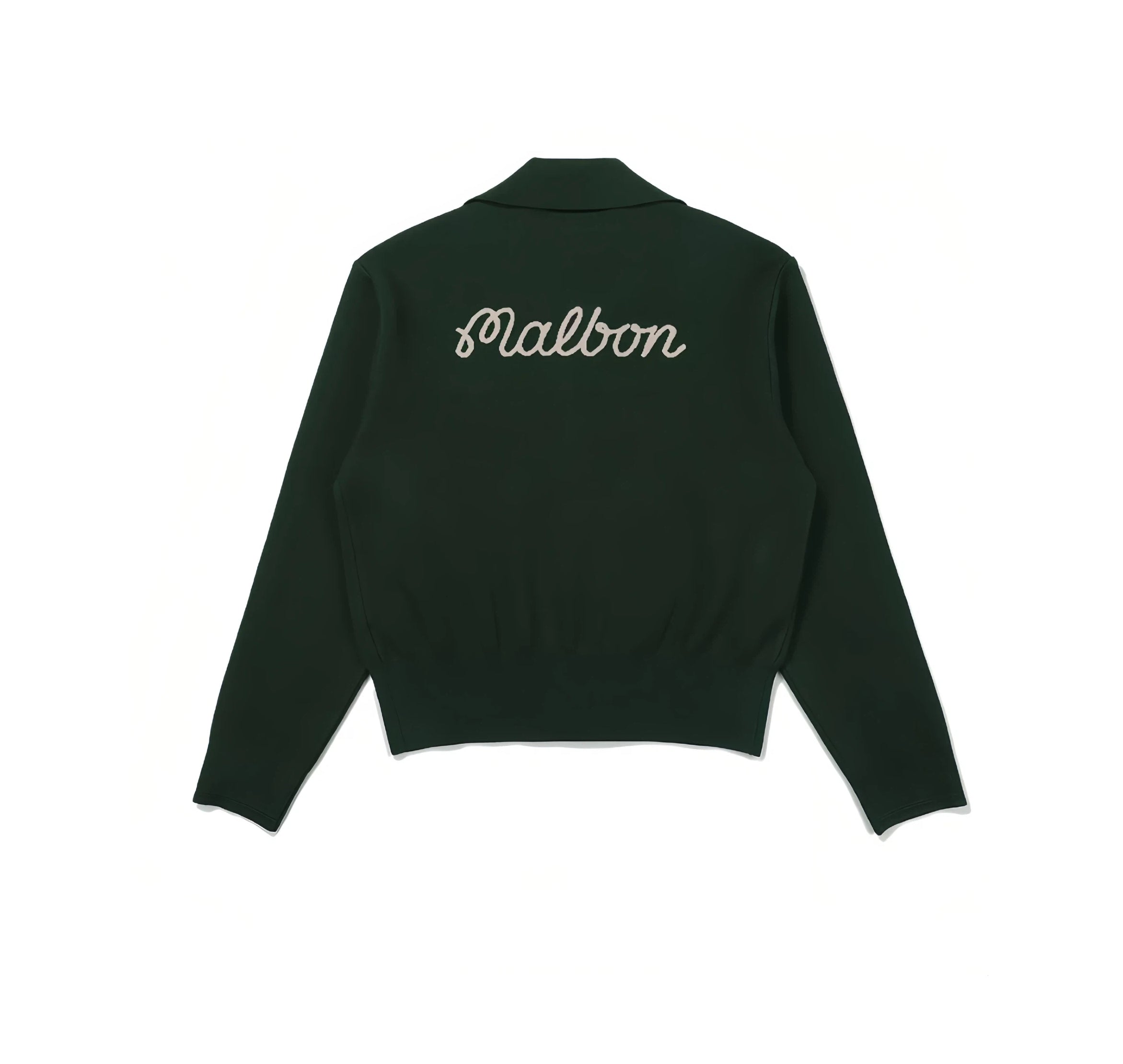 Malbon women's zip-up casual golf jacket — close-up detail