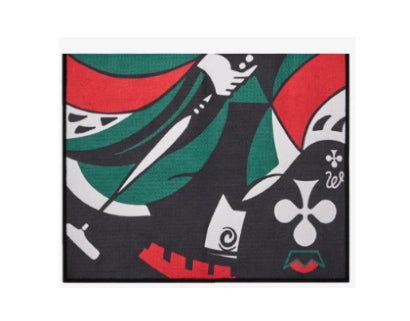 Malbon Kingston Golf Towel — clipped to a golf bag