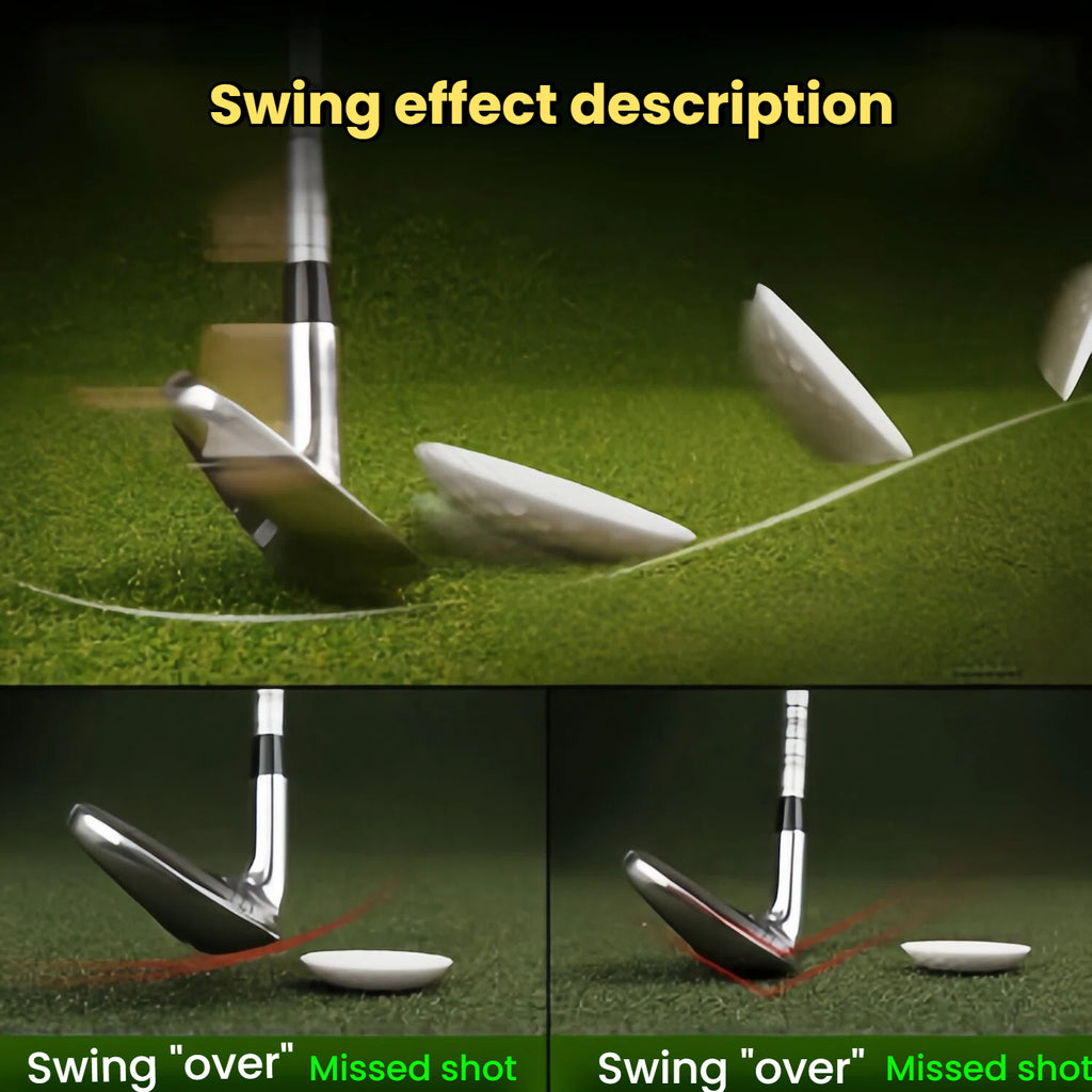 Silent practice ball next to real golf ball comparison showing matched weight and size