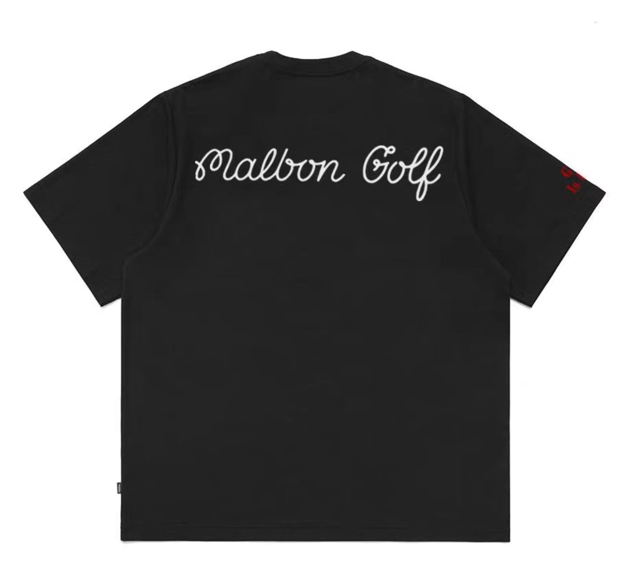 Malbon black Barrel Cuff heavyweight T-shirt back view