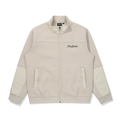 Malbon Golf Men’s Stand Collar Full-Zip Fleece Jacket khaki front view