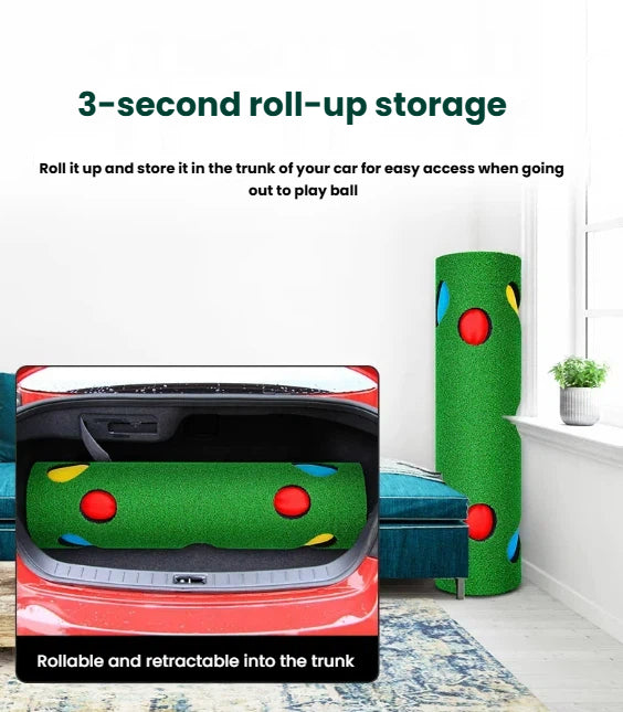 PGM putting green integrated real-feel target cup detail