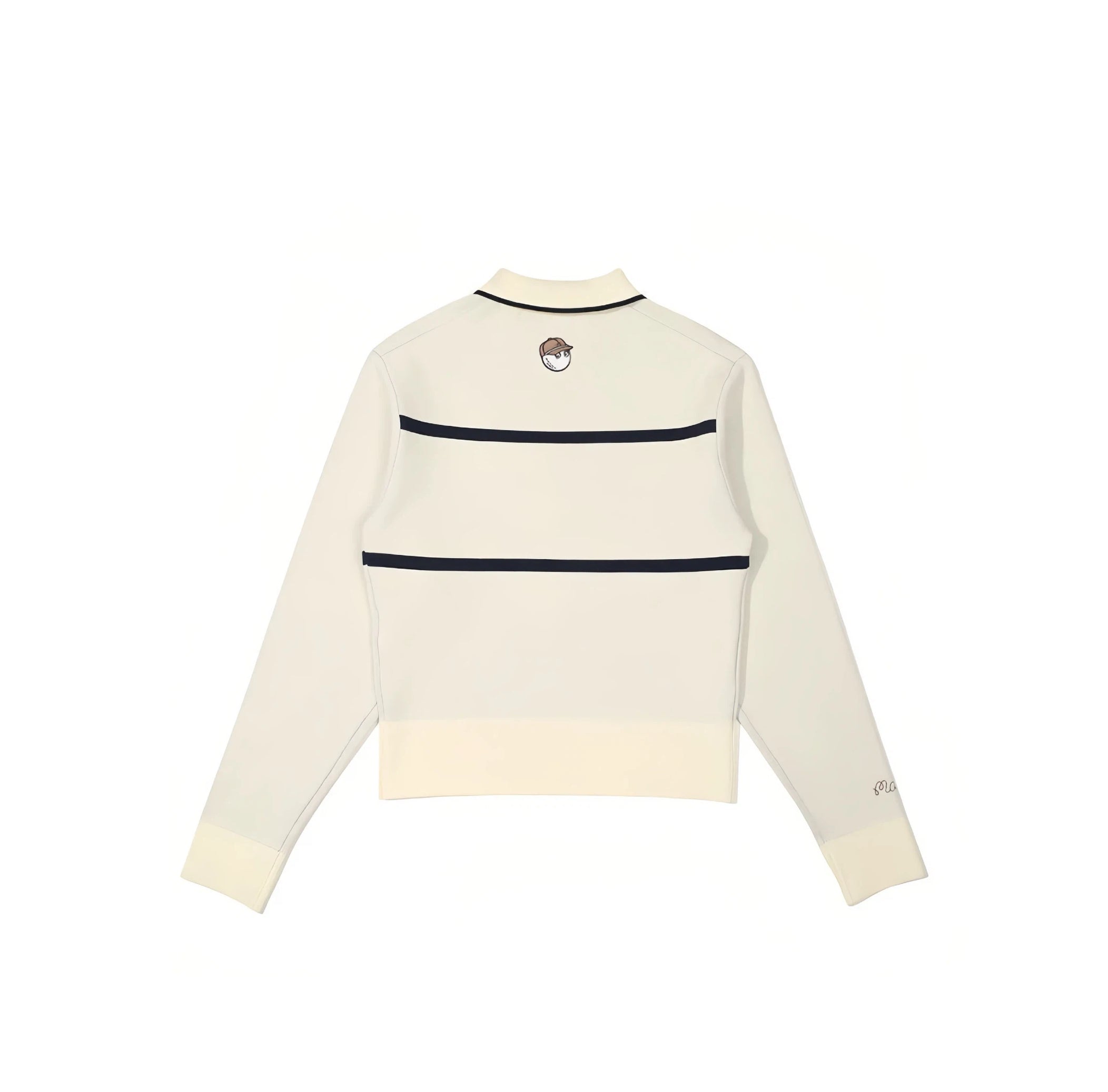 Malbon Women's Knit Golf Sweater Polo — polo collar with contrast tipping detail
