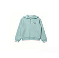 Malbon women half zip sweatshirt detail of bunny logo embroidery