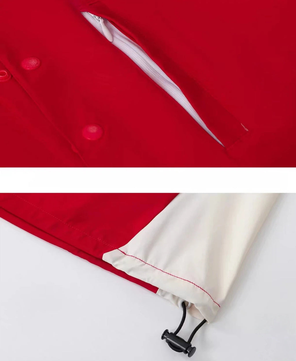 Devereux golf windshirt collar and trim detail