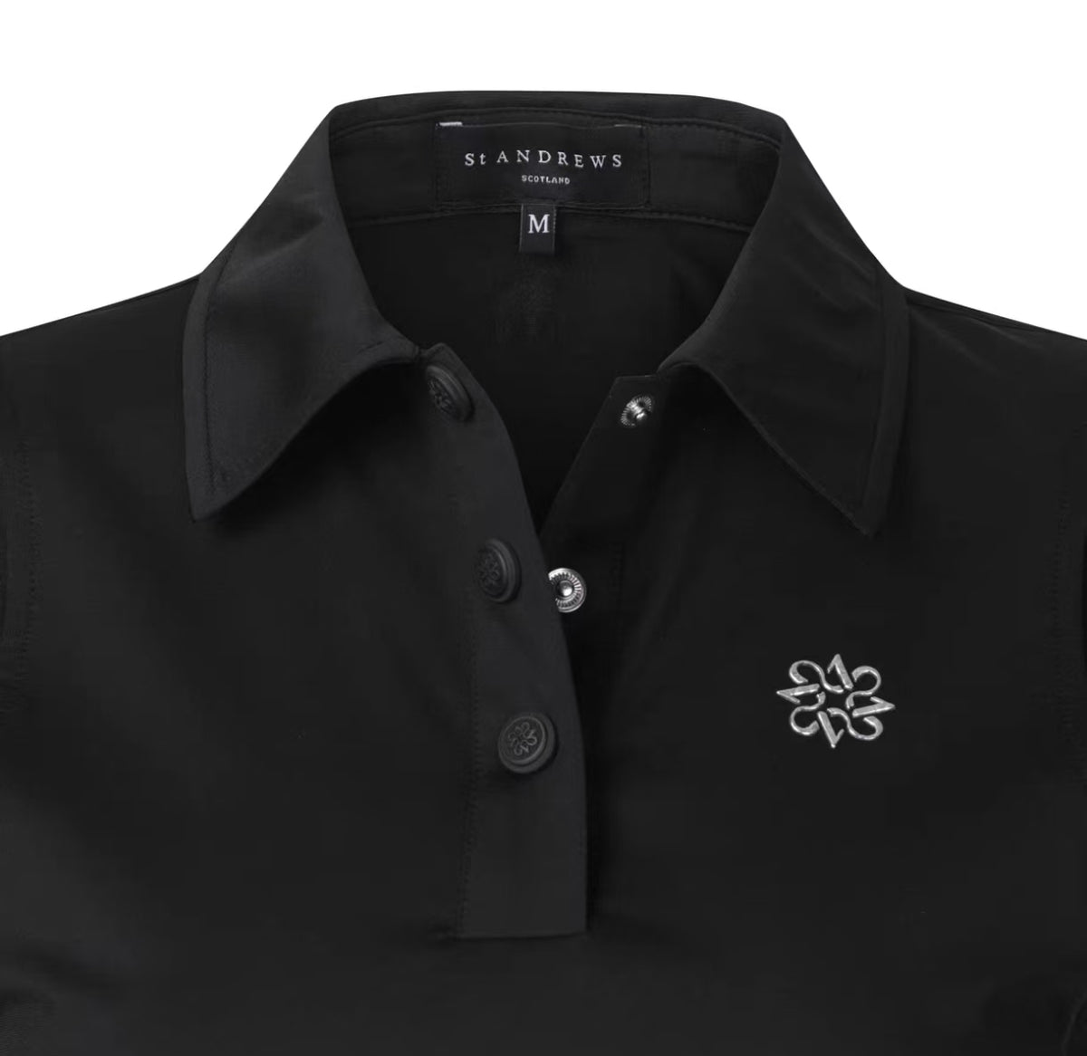 Women’s Summer Breathable Quick-Dry Versatile Golf Shirt in Black - product view