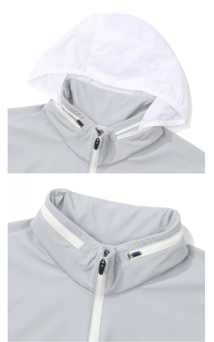 Malbon men's 2026 spring autumn casual golf jacket — embroidered logo close-up