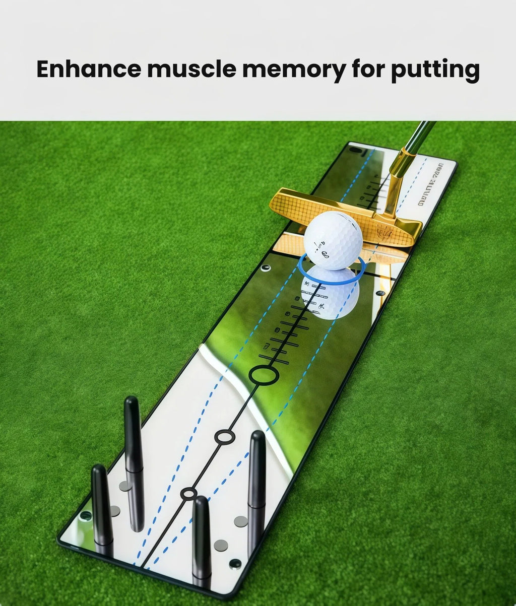 Caiton putting mirror Extended version showing longer stroke-path reference markings