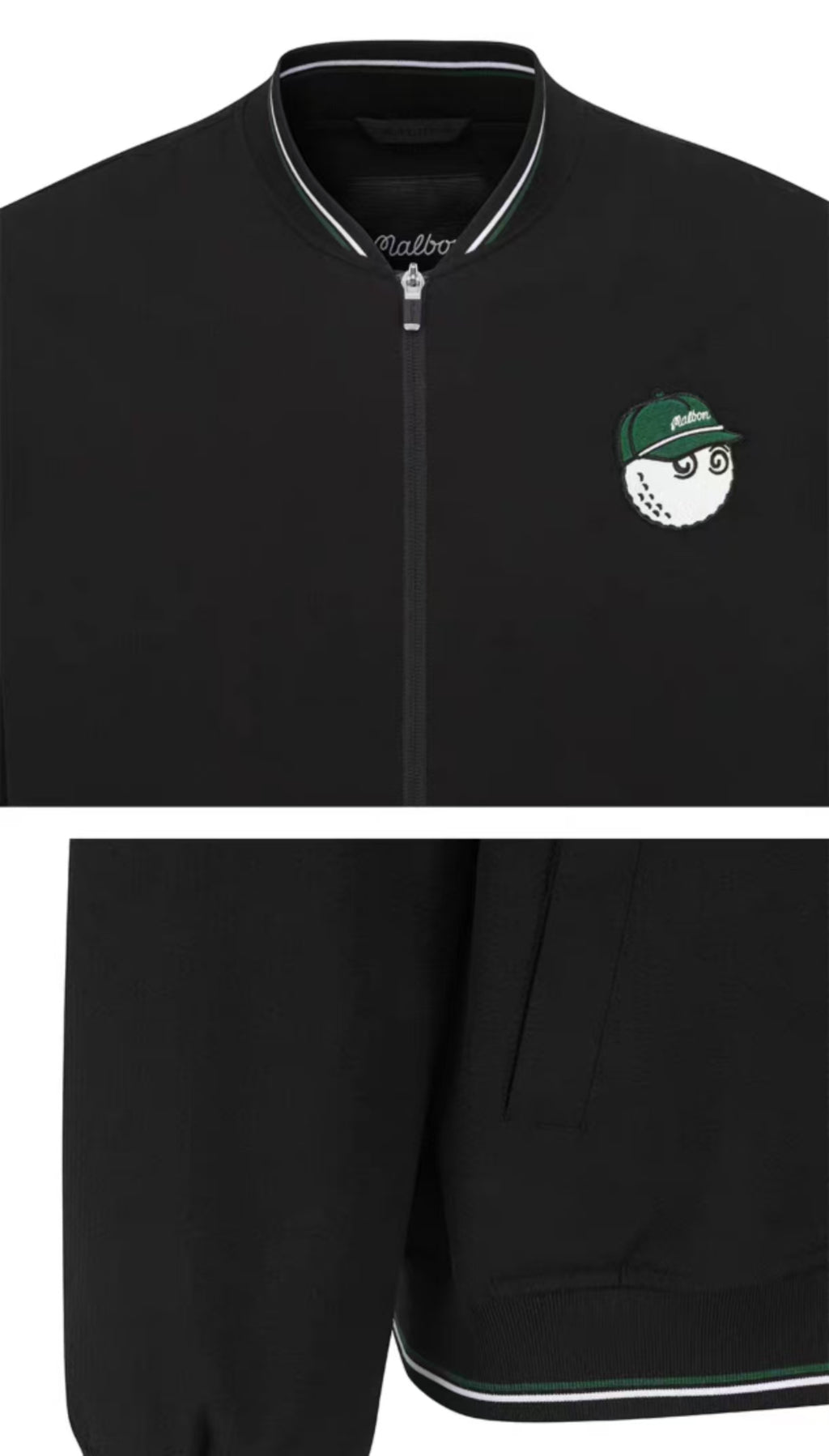 Malbon Golf Men’s Signature Color-Block Stripe Jacket