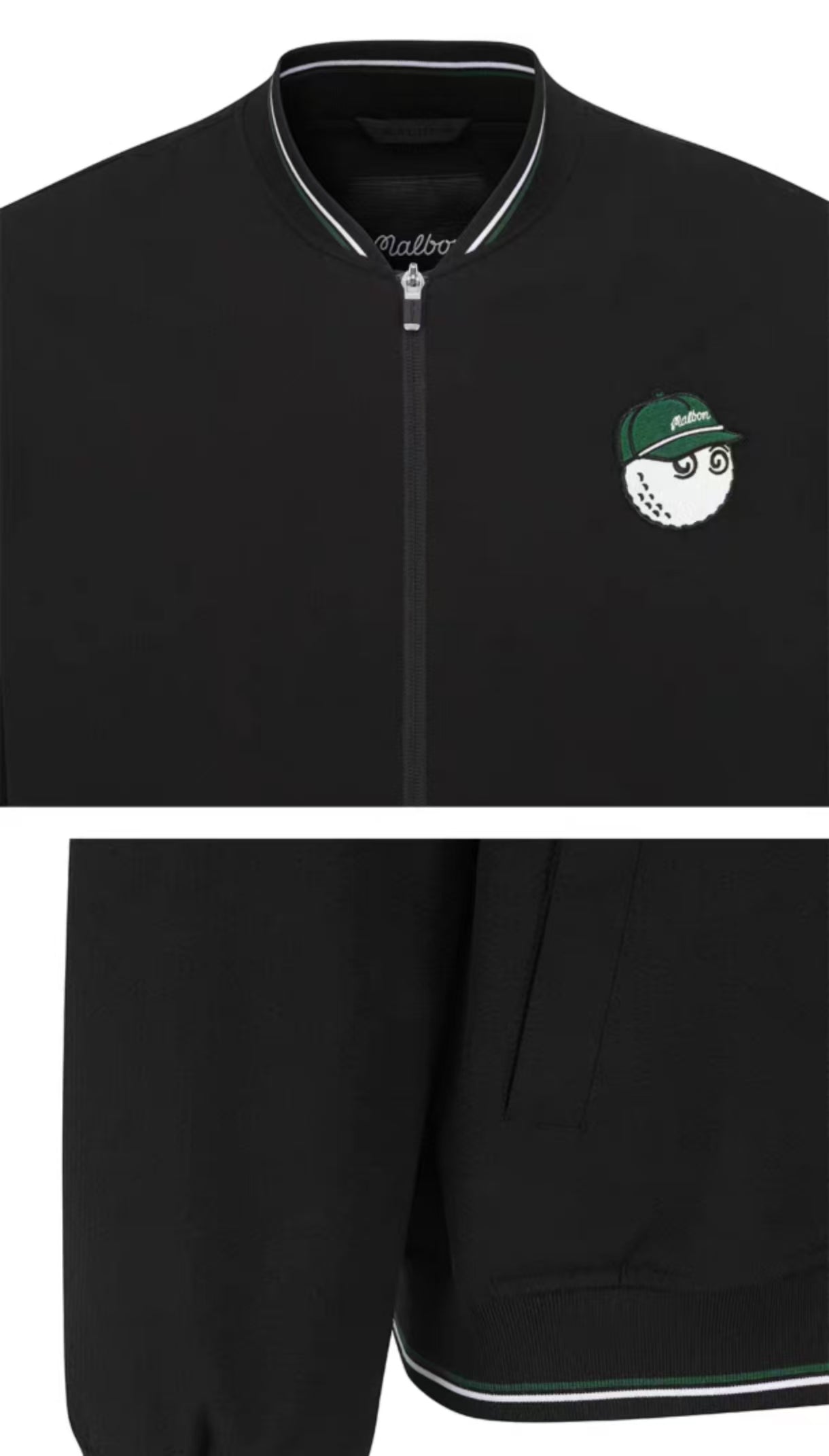 Malbon Golf Men’s Signature Color-Block Stripe Jacket
