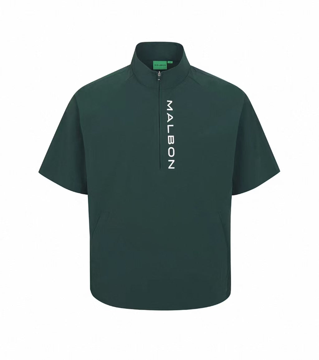 Malbon Golf Men’s Short Sleeve Half-Zip Windproof Jacket