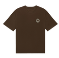 Malbon Bermuda Maxwell Graphic Golf T-Shirt Brown front view