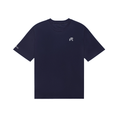 Malbon unisex navy crewneck training T-shirt front view