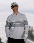 Devereux Golf Men’s Grey Color Block Henley Sweatshirt in Grey - product view