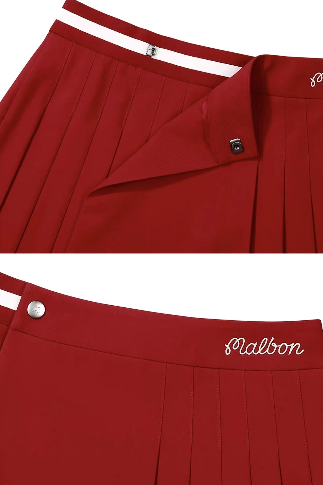 Malbon Women's Breathable Pleated Golf Skort pleated golf skort detail view