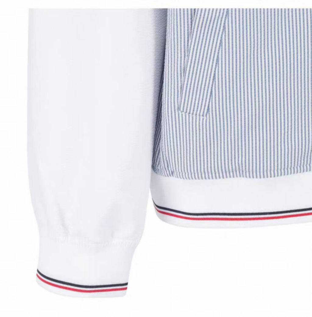 Malbon Golf Men’s Signature Color-Block Stripe Jacket