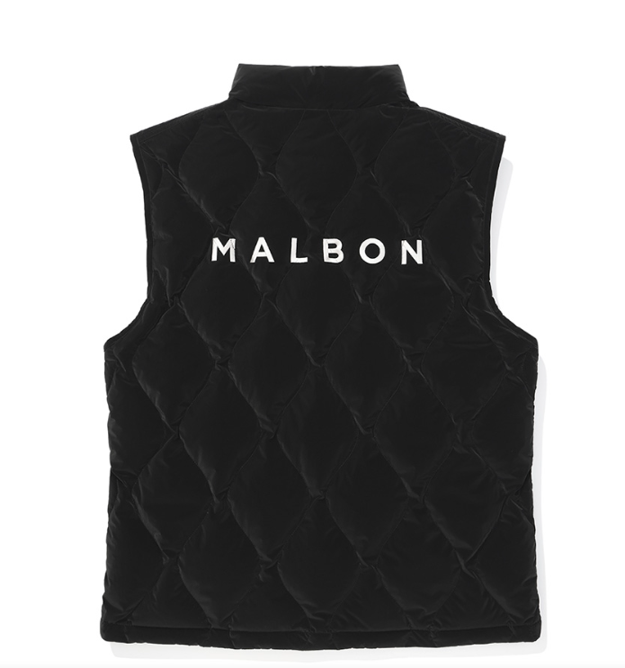 Malbon Golf Men’s Lettering Logo Insulated Polo Collar Vest
