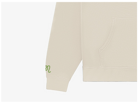 Malbon beige hoodie sleeve detail
