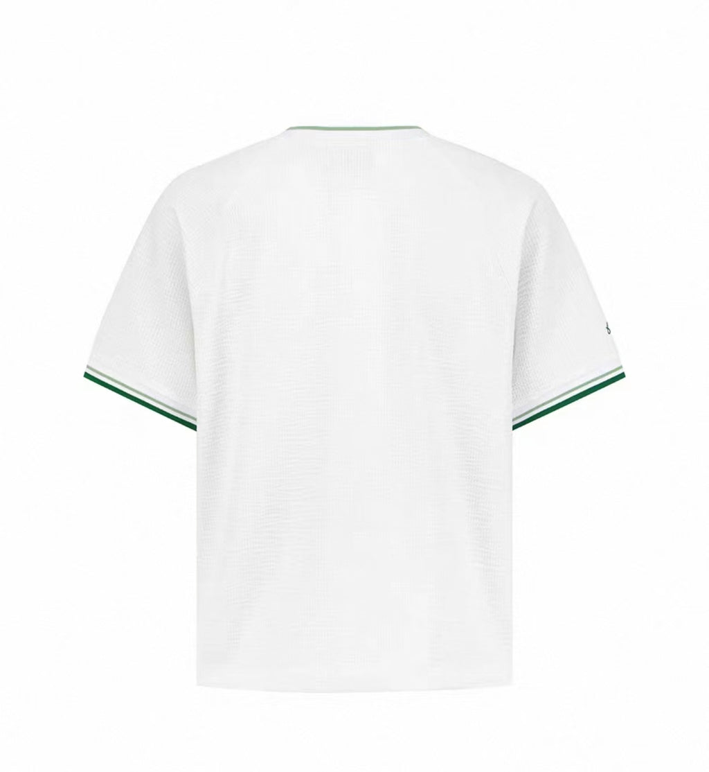 Malbon Golf Women’s Striped Breathable Casual Polo Shirt