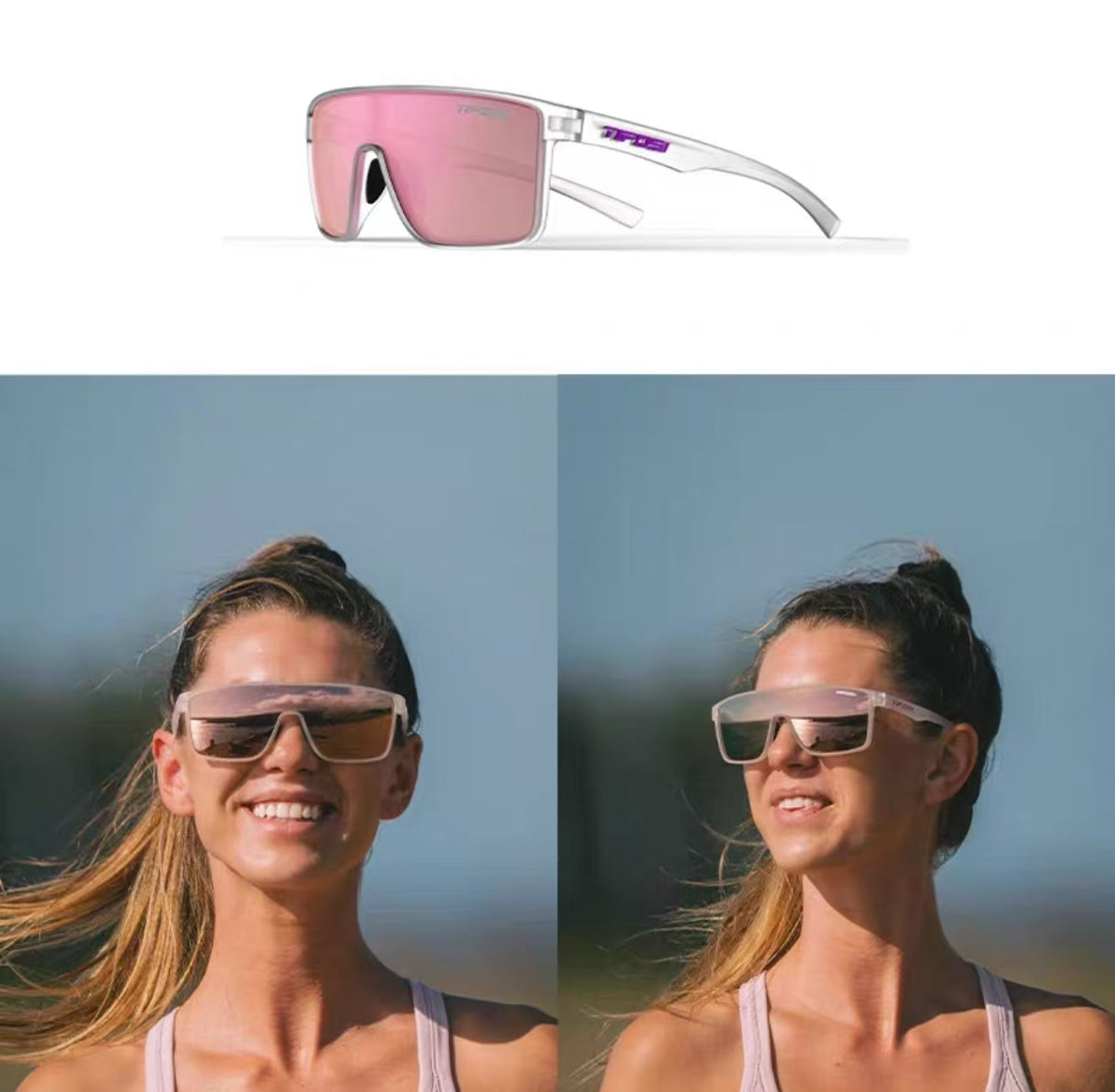 Pink Tifosi Sanctum sports sunglasses