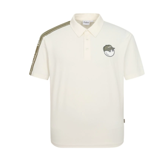 Malbon men's Breathable Casual Athletic Golf Polo in White, front view