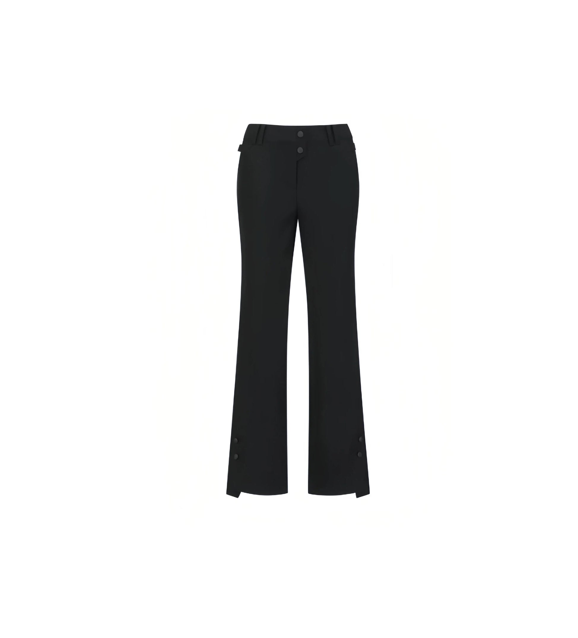 St Andrews Women's Slim-Fit Flare Golf Pants — button-cuff flare detail close-up