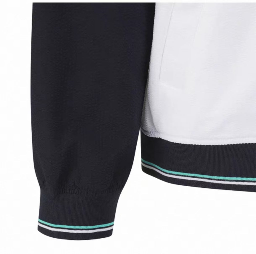 Malbon Golf Men’s Signature Color-Block Stripe Jacket