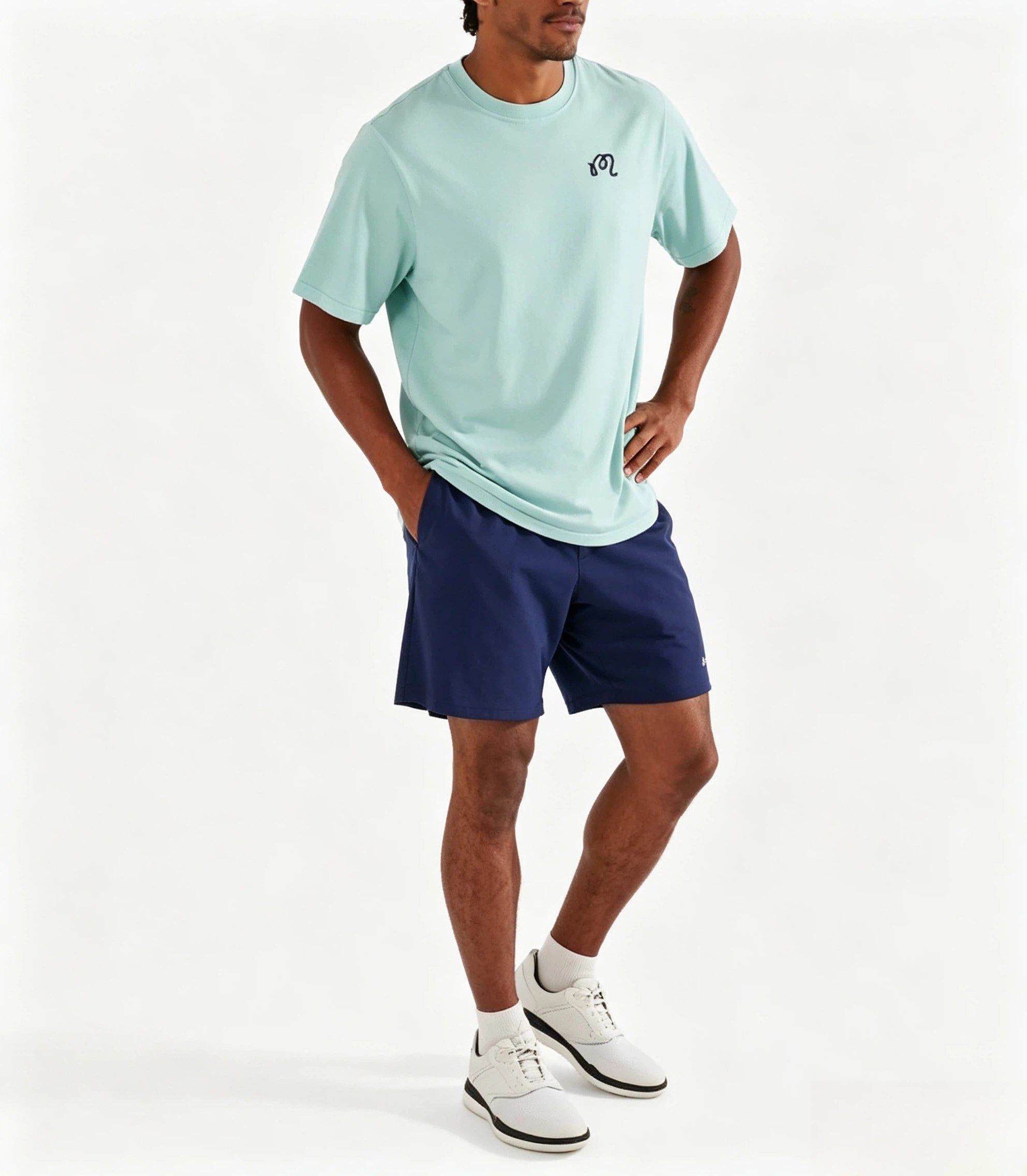 Malbon Golf Men’s Mint Green Bermuda Graphic T-Shirt