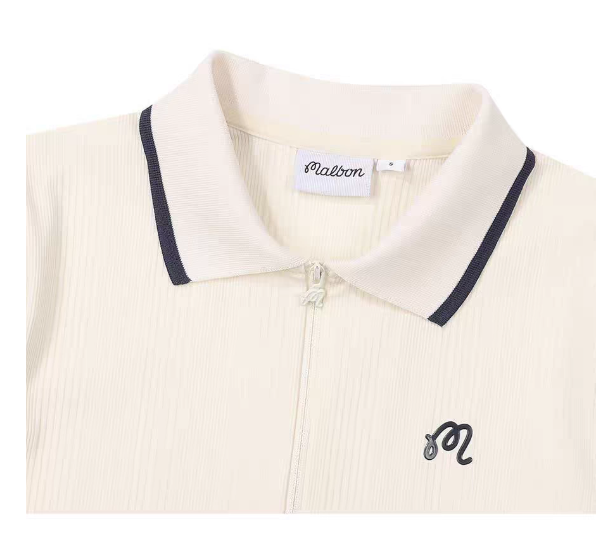 Malbon women's cooling slim fit golf polo in Beige - image 3