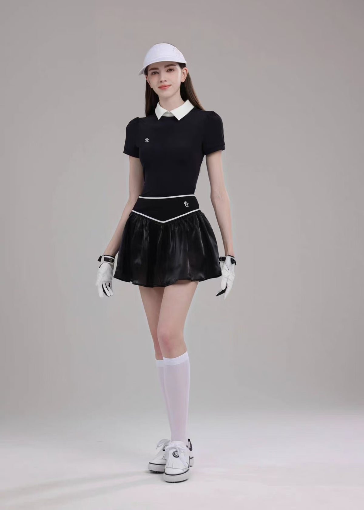 Women’s Breathable Quick-Dry Golf Tennis Shirt Skirt Set - product view