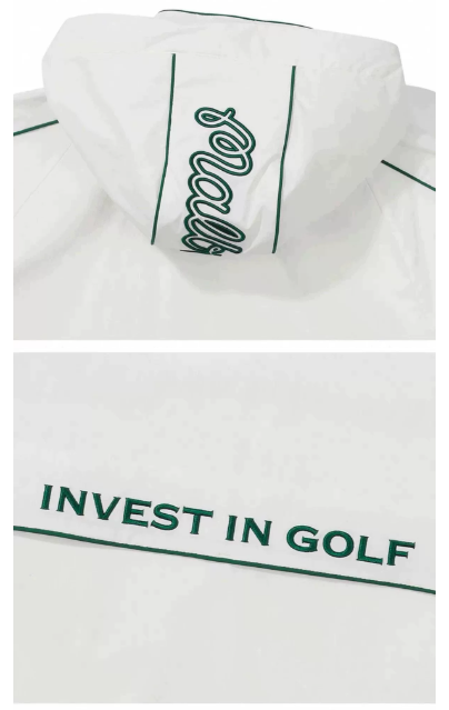 Malbon men hooded golf jacket green side profile