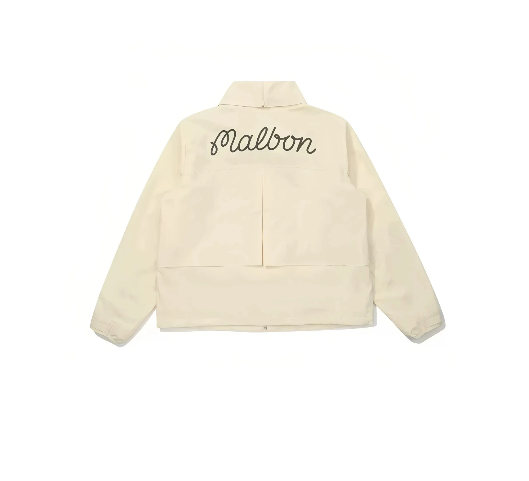 Malbon Women Golf Windbreaker Jacket Zip Hooded 2026 Beige back view