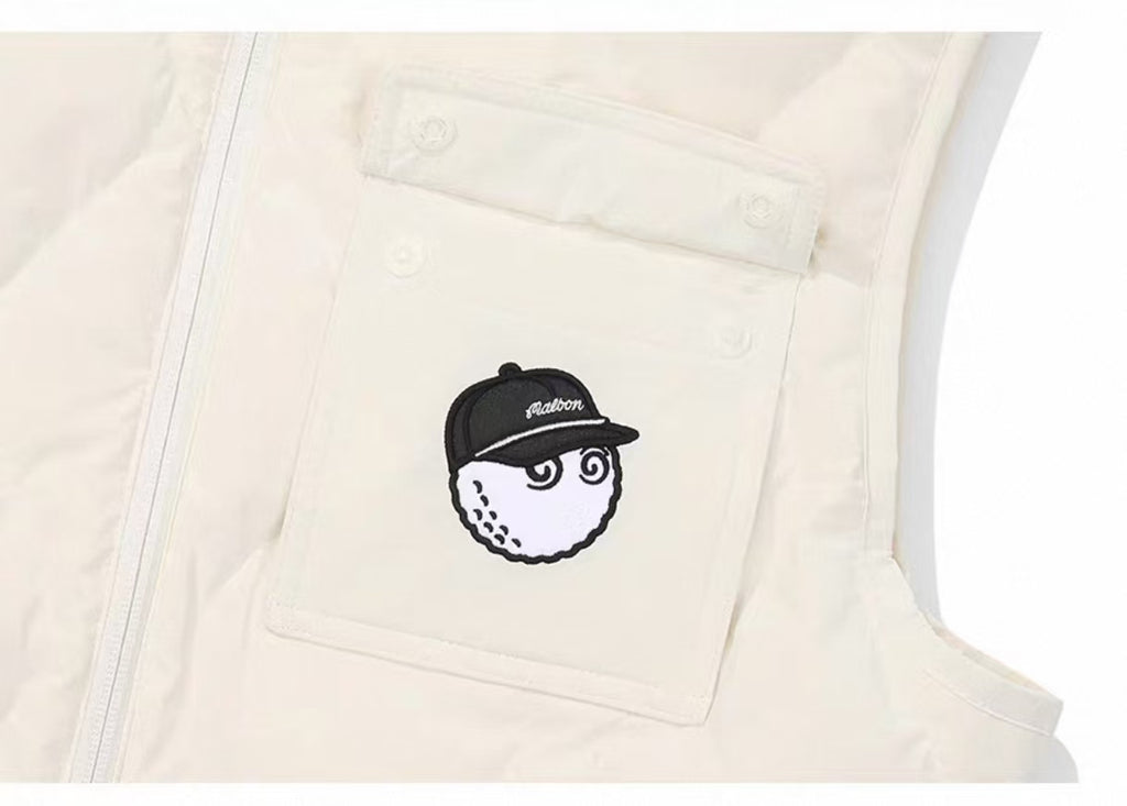 Malbon Golf Men’s Lettering Logo Insulated Polo Collar Vest