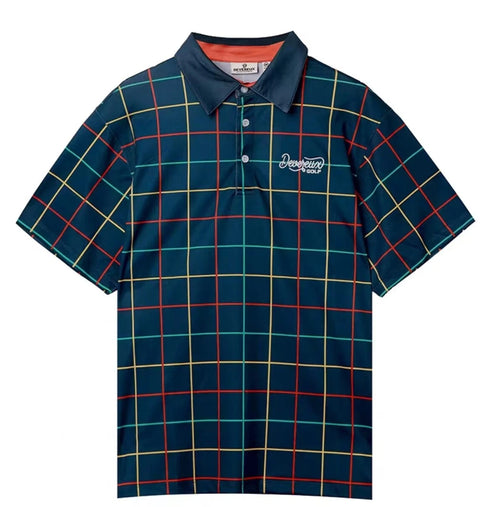 Devereux men’s Navy plaid front product view