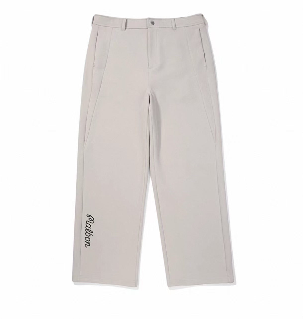 Malbon Golf Men's Stretch Quick-Dry Straight Pants Beige golf pants front view