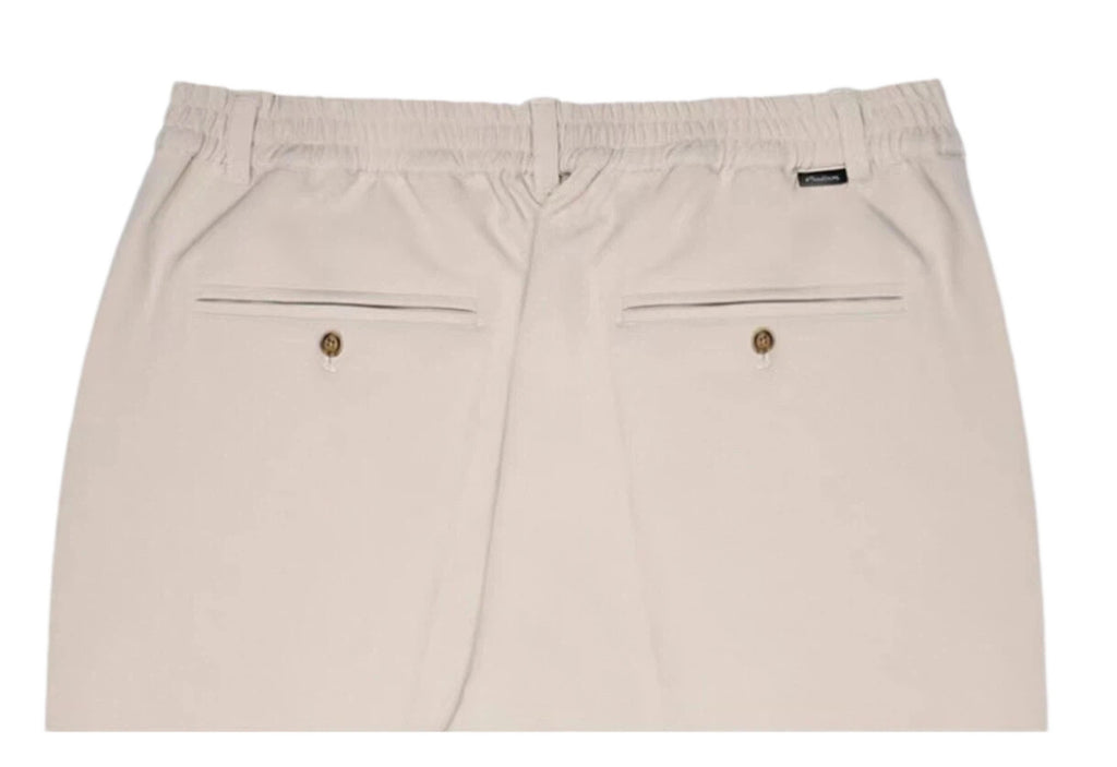 Malbon Golf Men's Solid Straight Leg Pants Beige straight leg golf pants front view