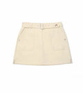 Malbon Women's Cargo Golf Skort With Pockets Beige cargo golf skort front view