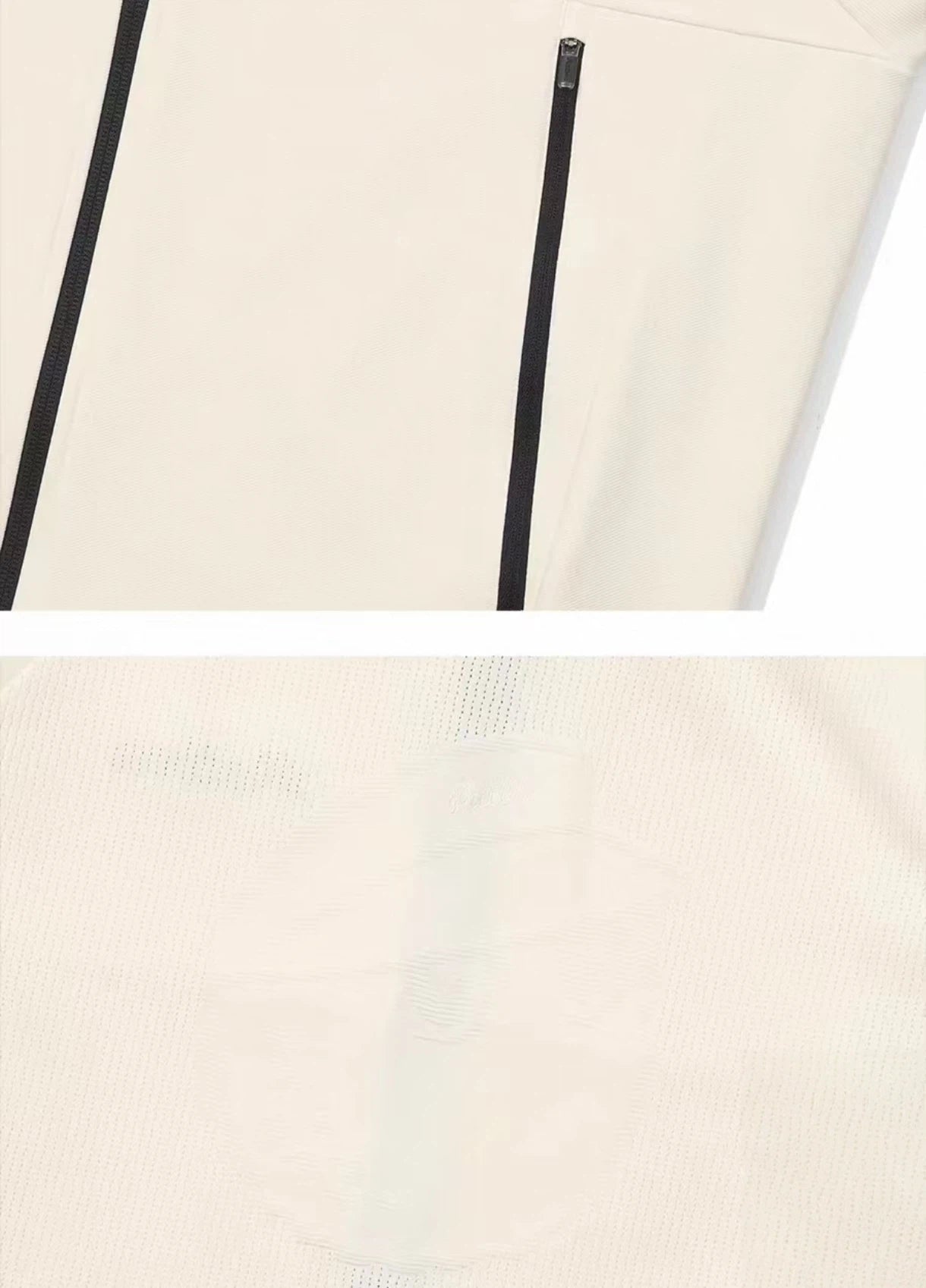 Malbon Studio Seoul Softshell Jacket Beige softshell golf jacket detail view
