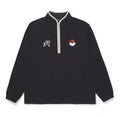 Malbon Grey Quarter Zip Pullover Black quarter zip golf pullover front view