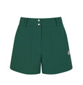 Malbon Women's Logo Quick-Dry Relaxed Shorts Green quick-dry golf shorts front view