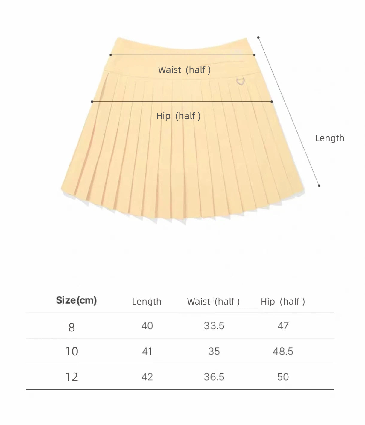 Malbon Women's Pleated A-Line Golf Skort With Shorts Green size chart