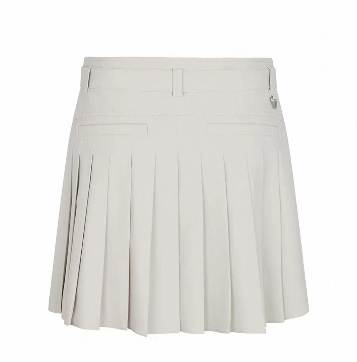 Malbon Studio Seoul Belted Skirt Grey golf skirt detail view