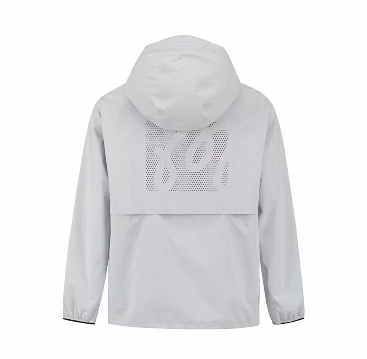 Malbon Studio Seoul 3-Layer Tech Men's Jacket Light Grey technical golf jacket front view