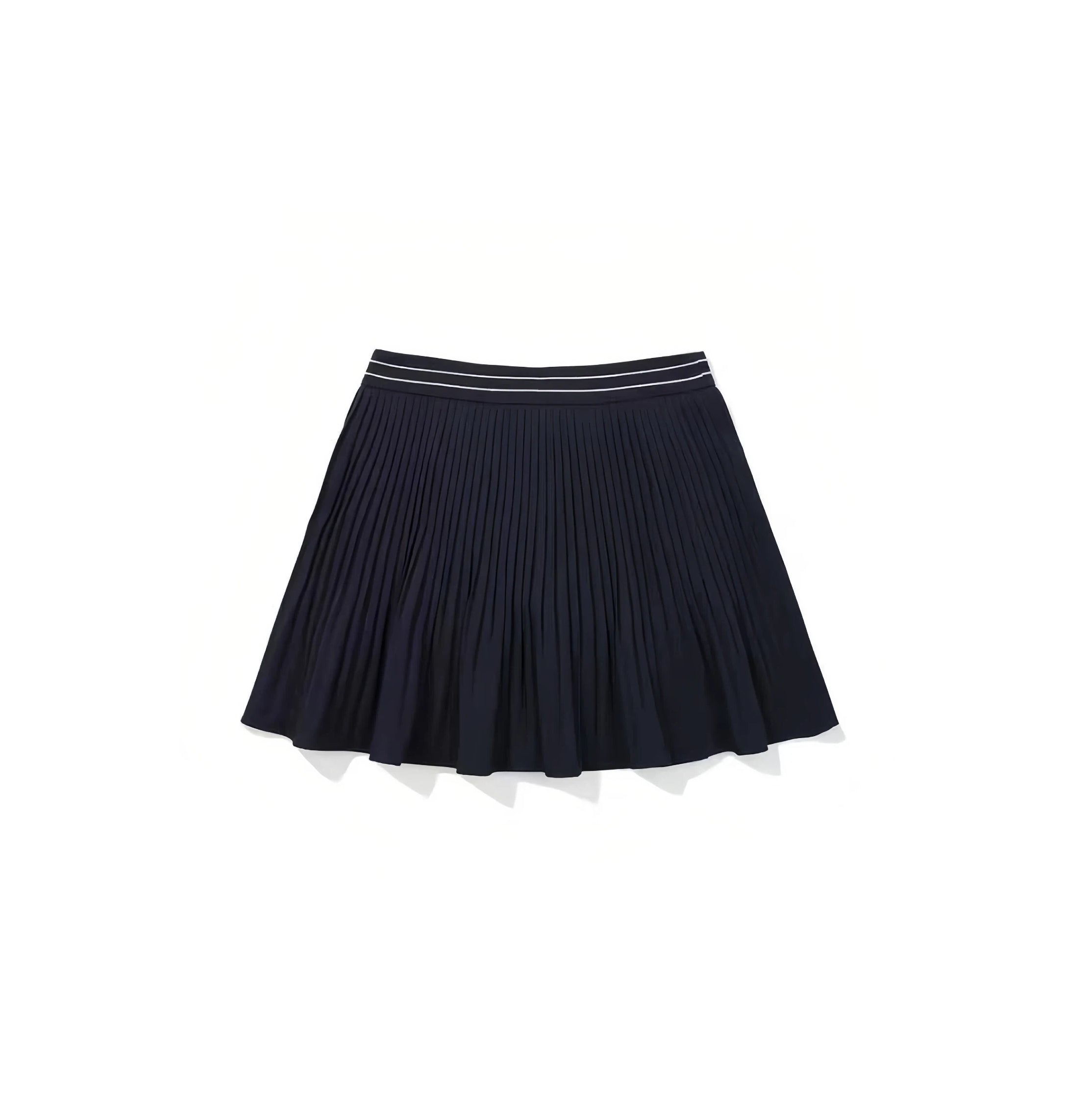 Malbon Women's Tennis Skirt Navy Blue tennis-style golf skirt front view